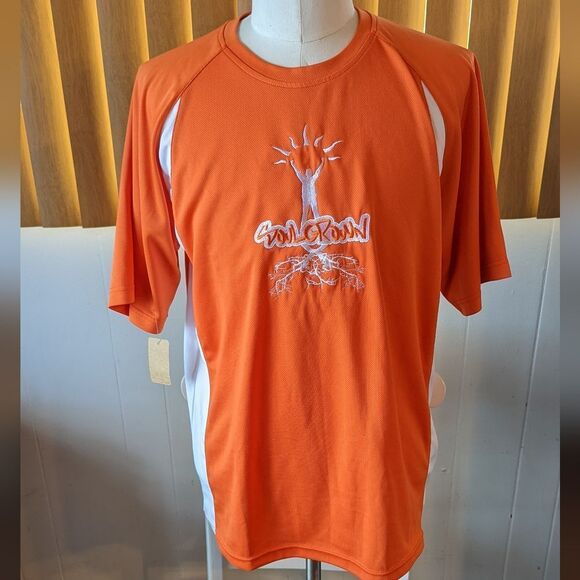 BAW Athletic Wear Cool Tek Soul Grown Tee Shirt - Orange - Large - Picture 1 of 5